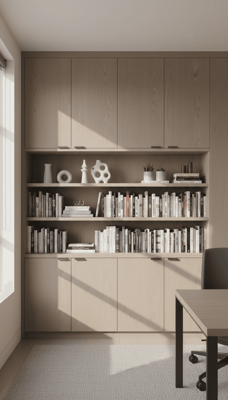 Display shelving with drawers and cabinets in a specialty store